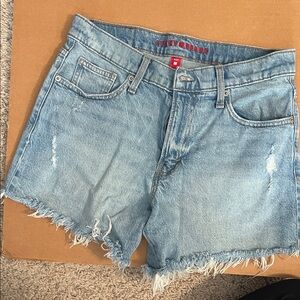 Lucky Brand Washed Blue Denim Frayed Hem Shorts